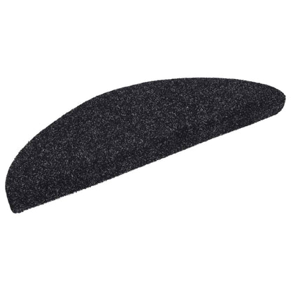 vidaXL Tapis autoadhésifs de marches 5 pcs Noir 56x17x3 cm Aiguilleté