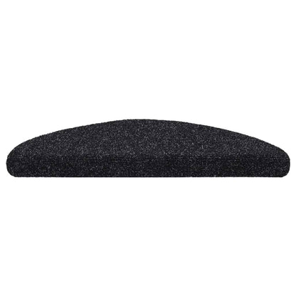 vidaXL Tapis autoadhésifs de marches 10 pcs Noir 56x17x3 cm Aiguilleté