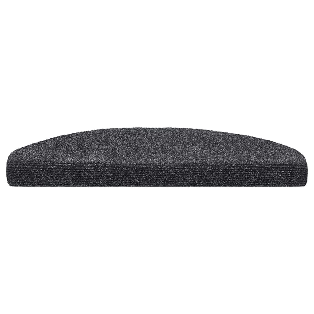 vidaXL Tapis autoadhésifs de marches 10 pcs Gris foncé 65x21x4 cm