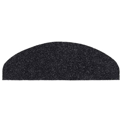 vidaXL Tapis autoadhésifs de marches 10 pcs Noir 65x21x4 cm Aiguilleté