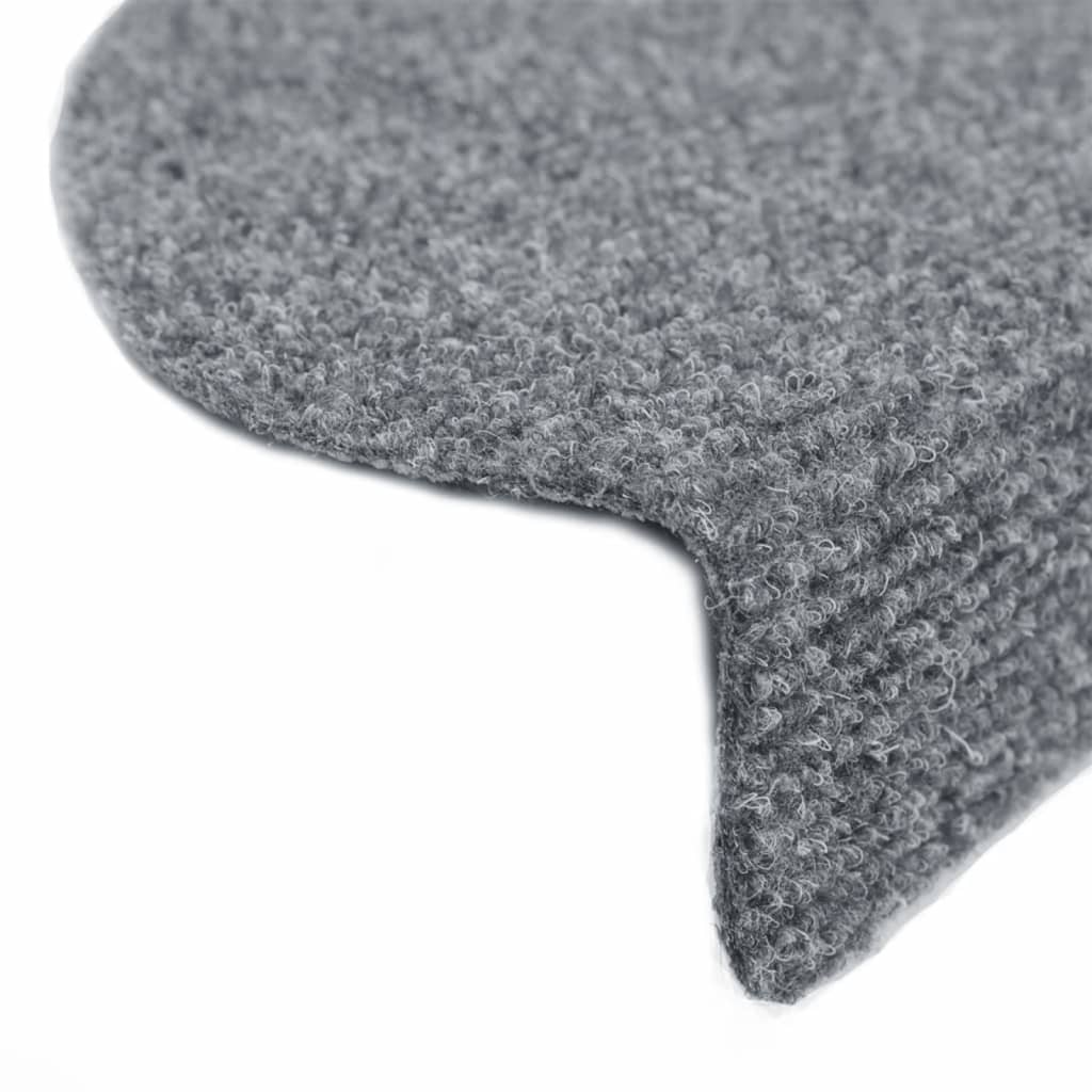 vidaXL Tapis autoadhésifs de marches 5 pcs Gris clair 65x21x4 cm