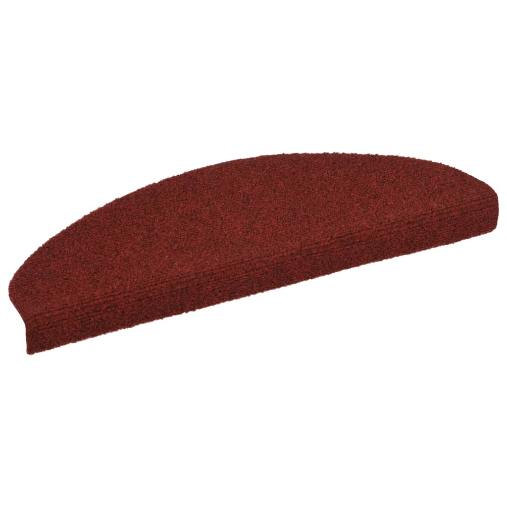 vidaXL Tapis autoadhésifs de marches 10 pcs Rouge 65x21x4cm Aiguilleté