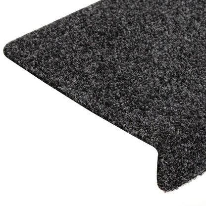 vidaXL Tapis de marches d'escalier 5 pcs Gris 65x21x4 cm Aiguilleté