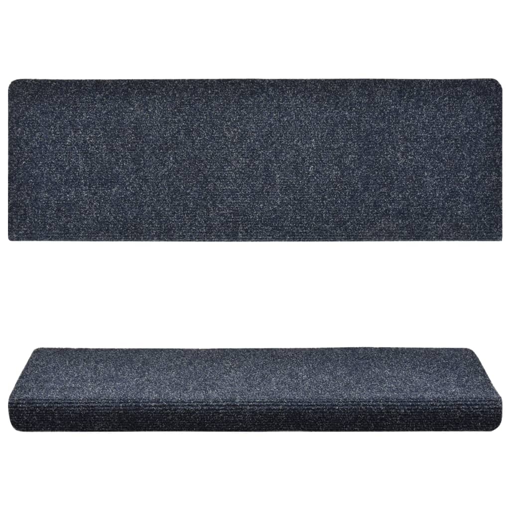 vidaXL Tapis d'escalier 5 pcs Tissu aiguilleté 65x21x4 cm Anthracite