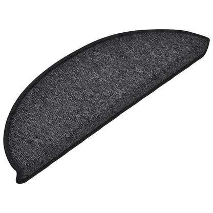 vidaXL Tapis d'escalier 10 pcs 56x17x3 cm Anthracite