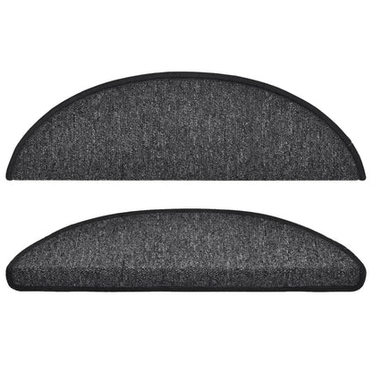 vidaXL Tapis d'escalier 10 pcs 56x17x3 cm Anthracite