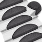vidaXL Tapis d'escalier 10 pcs 56x17x3 cm Anthracite