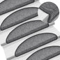vidaXL Tapis d'escalier 10 pcs 56x17x3 cm Gris foncé