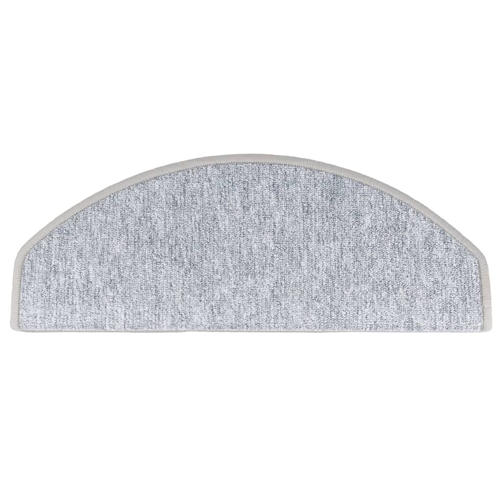 vidaXL Tapis d'escalier 10 pcs 65x24x4 cm Gris clair