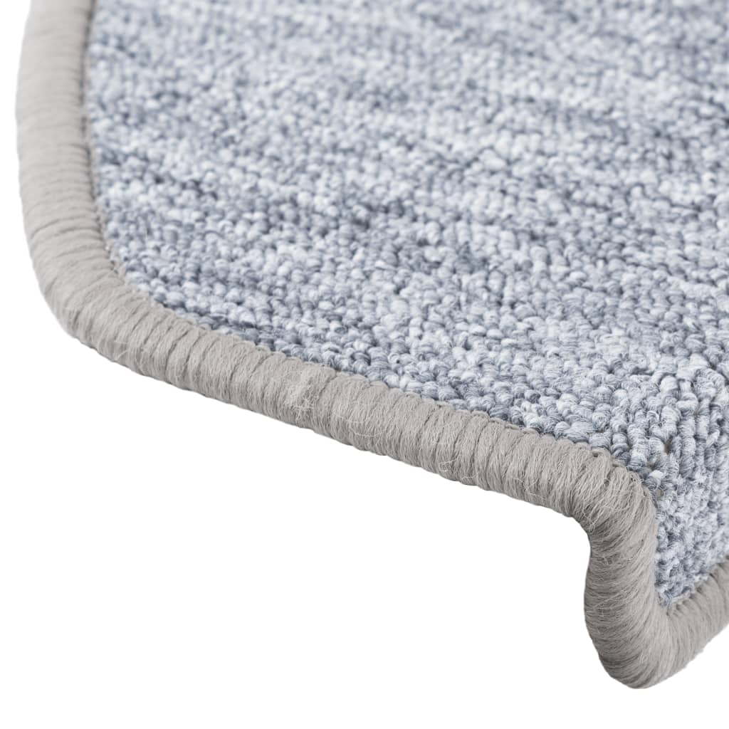 vidaXL Tapis d'escalier 10 pcs 65x24x4 cm Gris clair