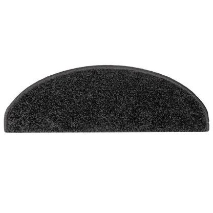 vidaXL Tapis d'escalier 10 pcs 65x21x4 cm Noir