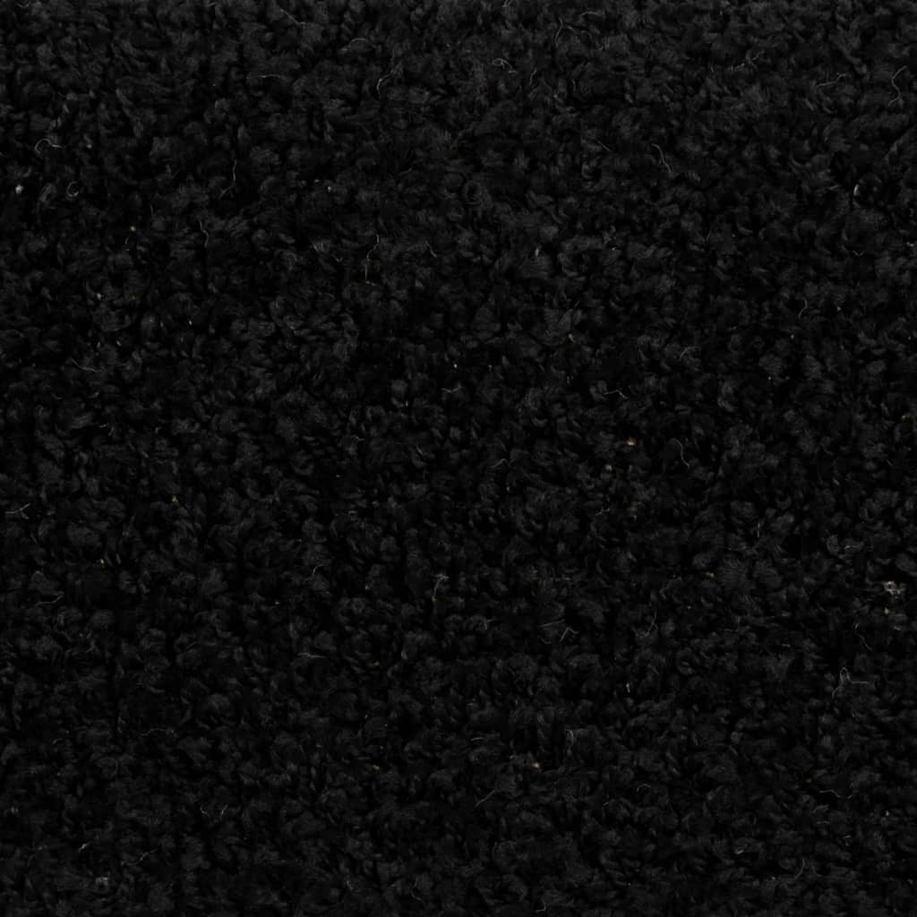 vidaXL Tapis d'escalier 10 pcs 65x21x4 cm Noir