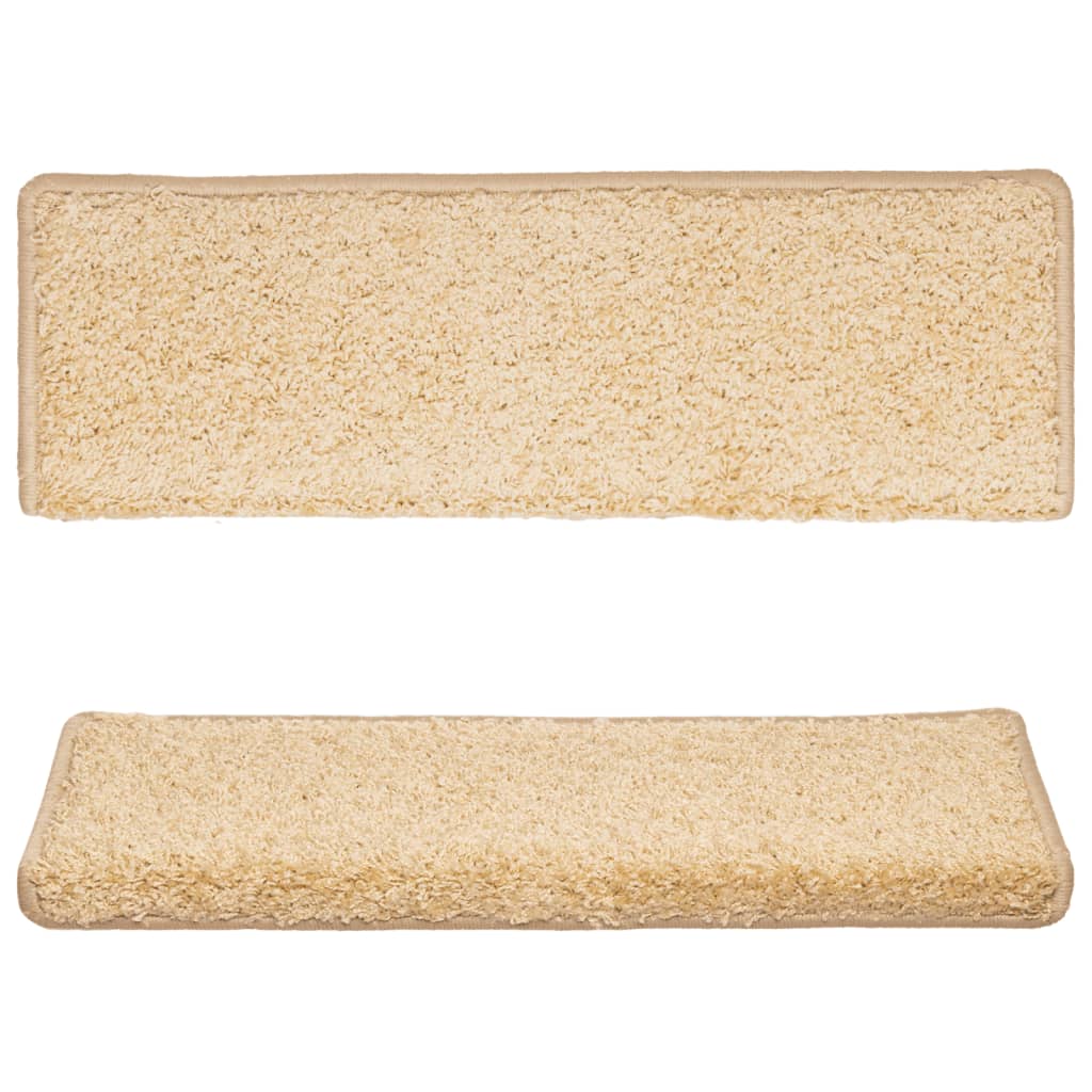 vidaXL Tapis d'escalier 10 pcs 65x21x4 cm Marron