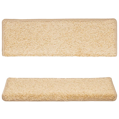 vidaXL Tapis d'escalier 10 pcs 65x21x4 cm Marron