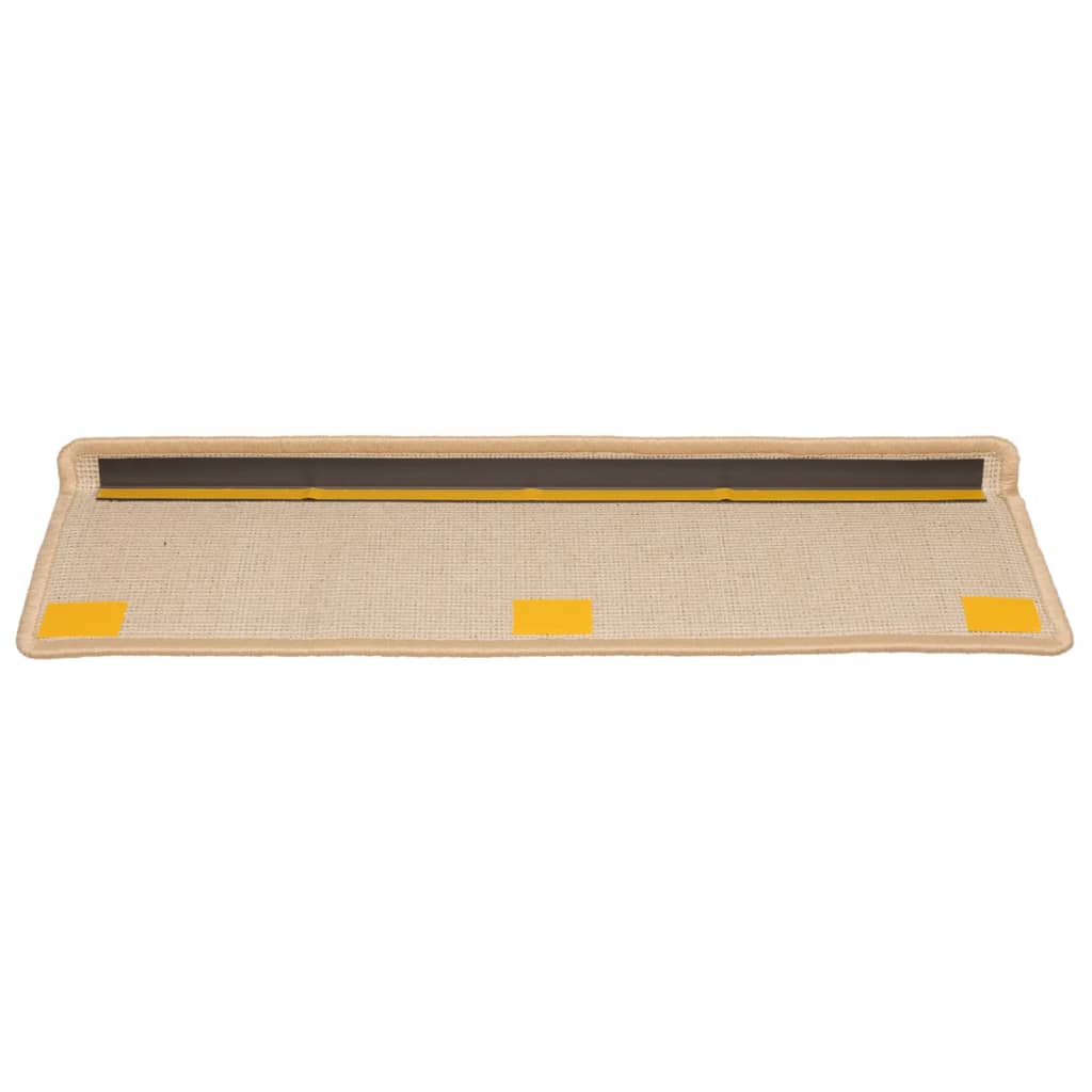 vidaXL Tapis d'escalier 10 pcs 65x21x4 cm Marron