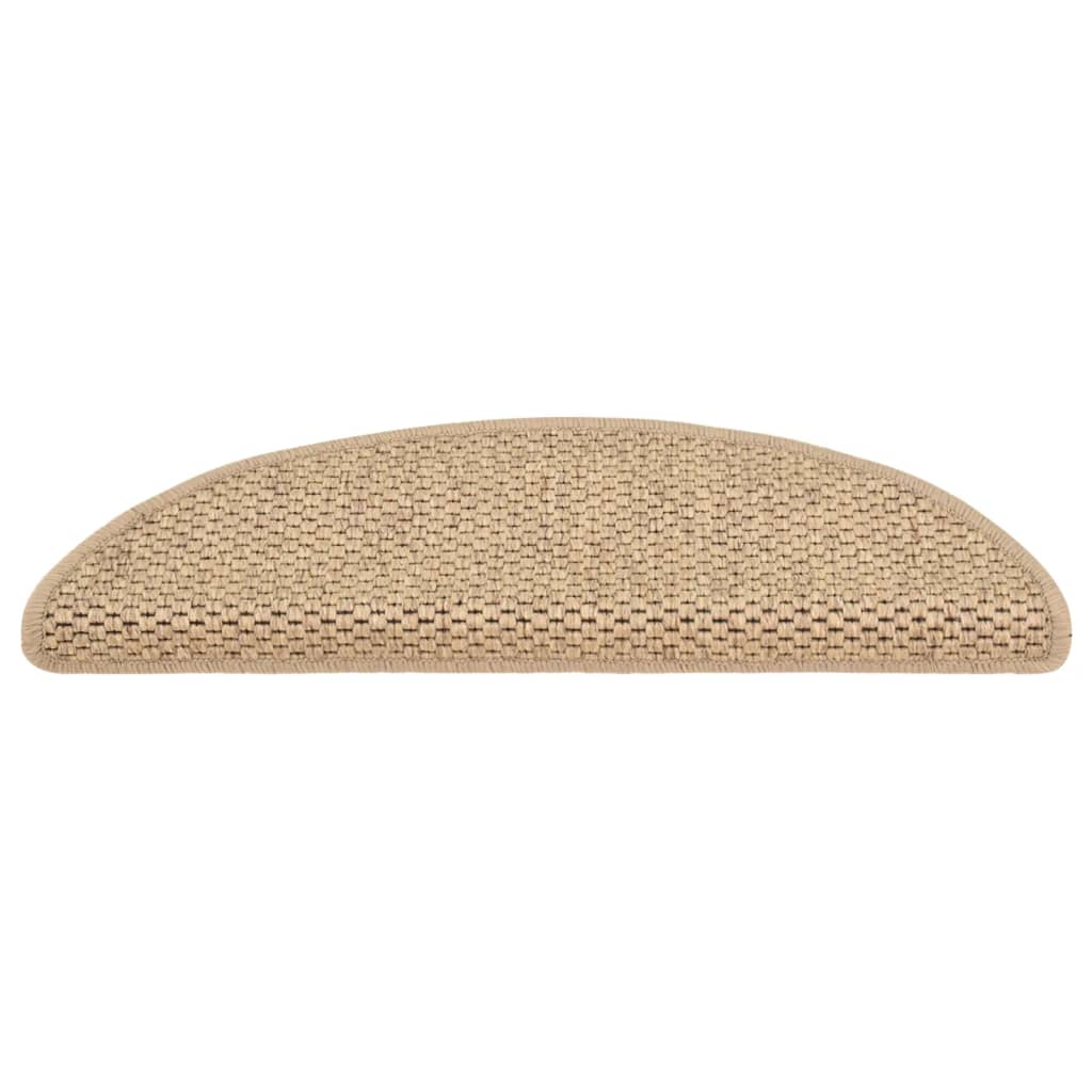 vidaXL Tapis d'escalier autocollants 15 pcs 56x17x3 cm Sable