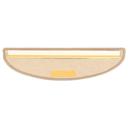 vidaXL Tapis d'escalier autocollants 15 pcs 56x17x3 cm Sable