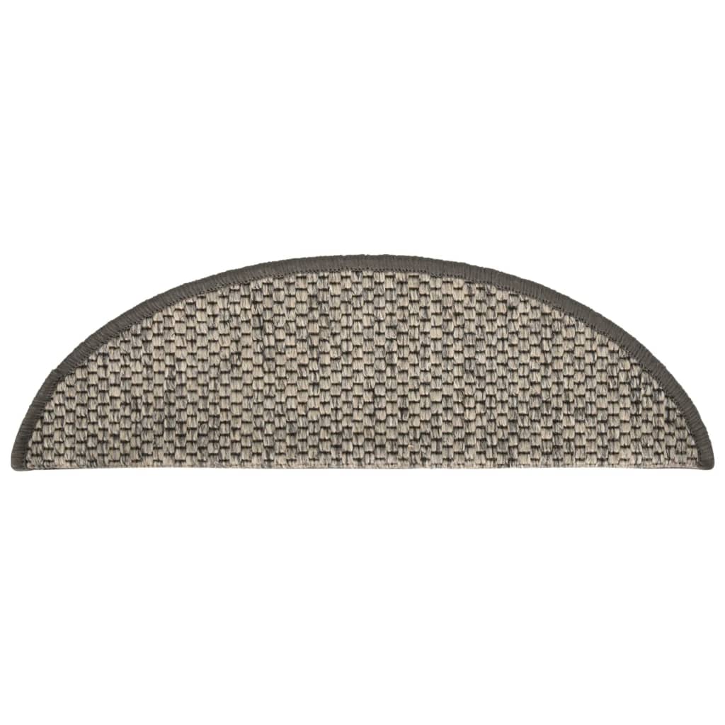 vidaXL Tapis d'escalier autocollants 15 pcs 65x21x4 cm Anthracite