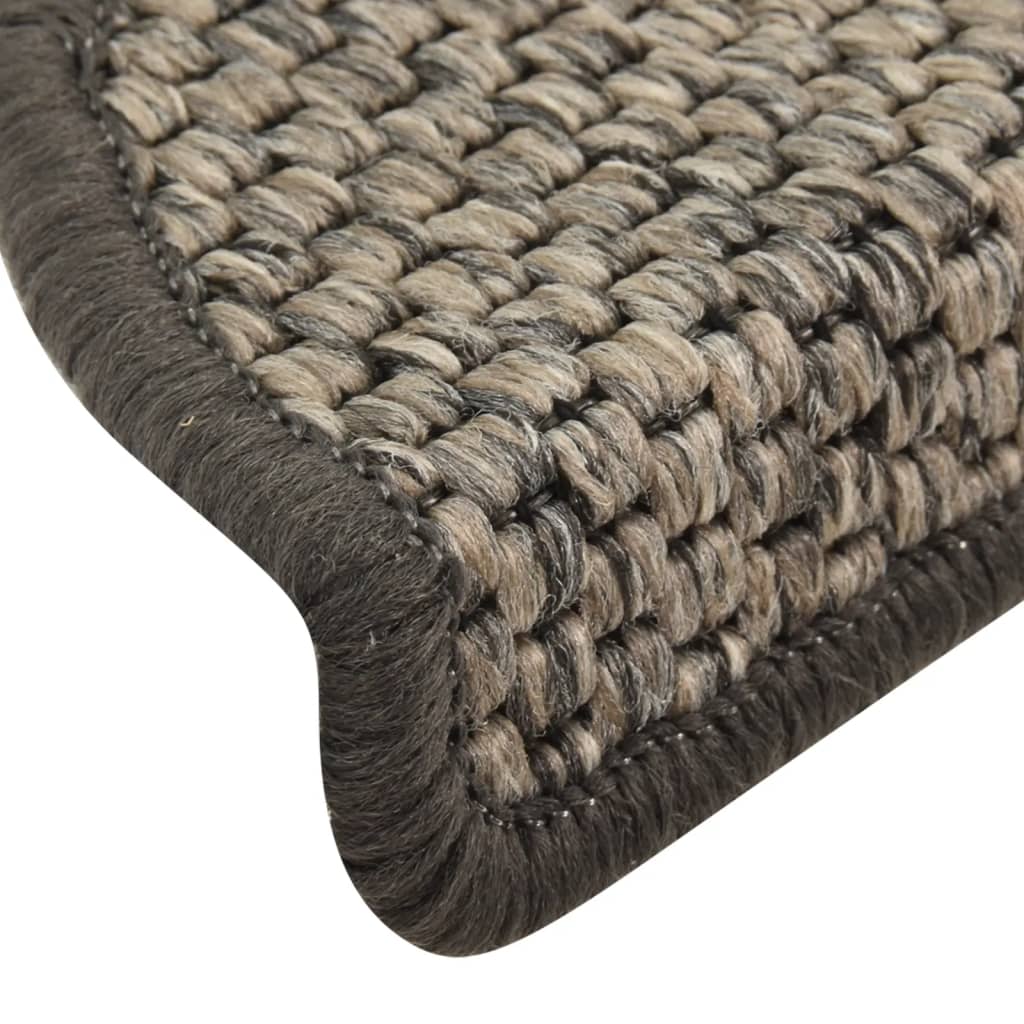 vidaXL Tapis d'escalier autocollants 15 pcs 65x21x4 cm Anthracite