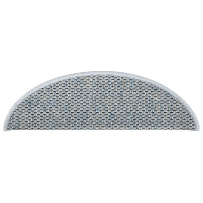 vidaXL Tapis d'escalier autocollants 15 pcs 65x21x4 cm Bleu