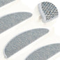 vidaXL Tapis d'escalier autocollants 15 pcs 65x21x4 cm Bleu