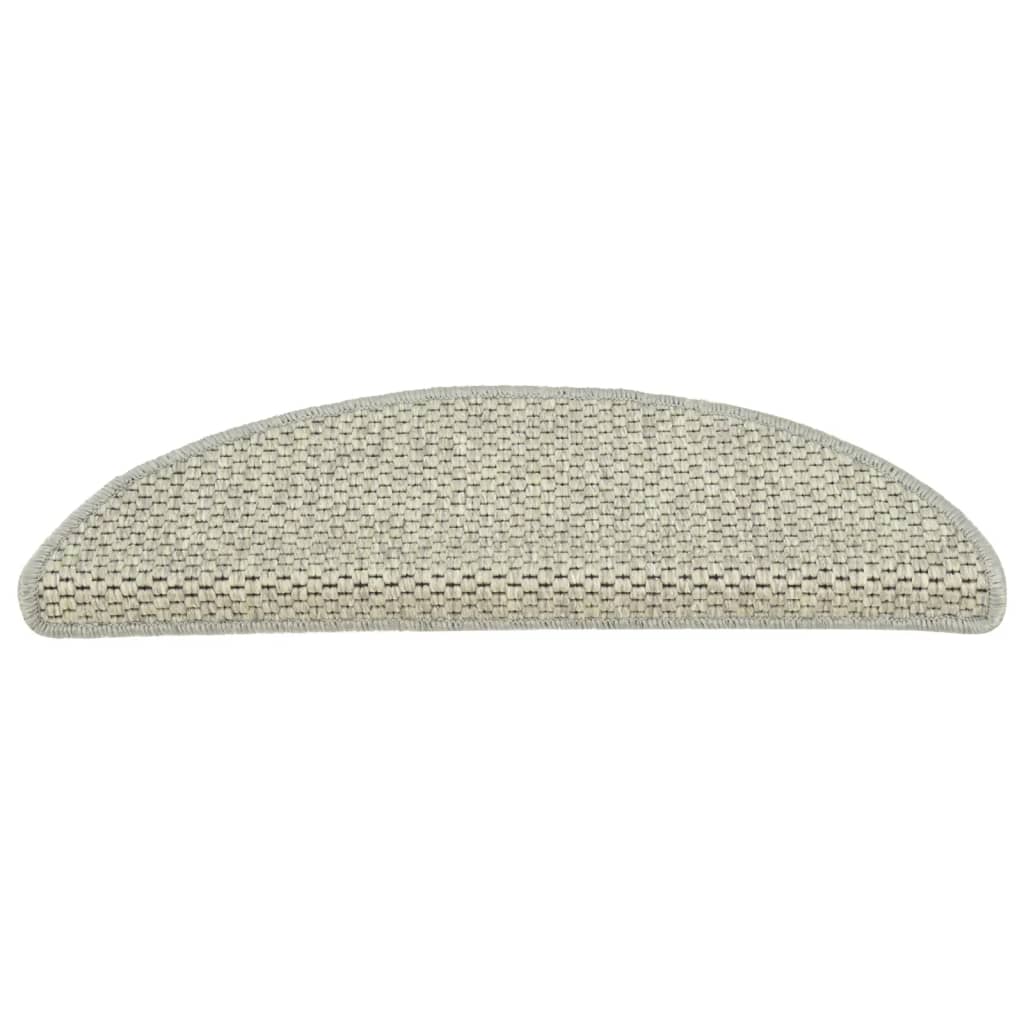 vidaXL Tapis d'escalier autocollants 15 pcs 65x21x4 cm Gris