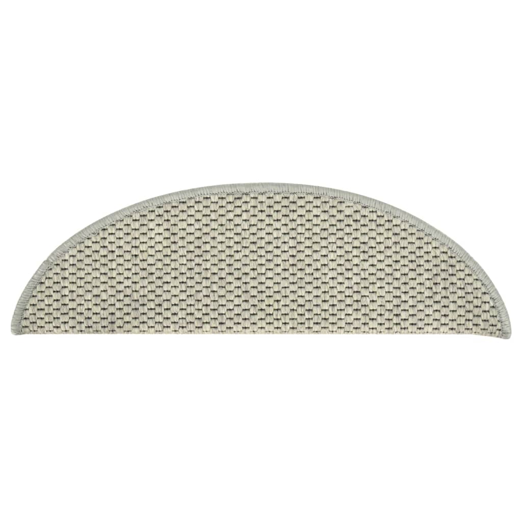vidaXL Tapis d'escalier autocollants 15 pcs 65x21x4 cm Gris