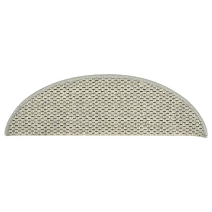 vidaXL Tapis d'escalier autocollants 15 pcs 65x21x4 cm Gris