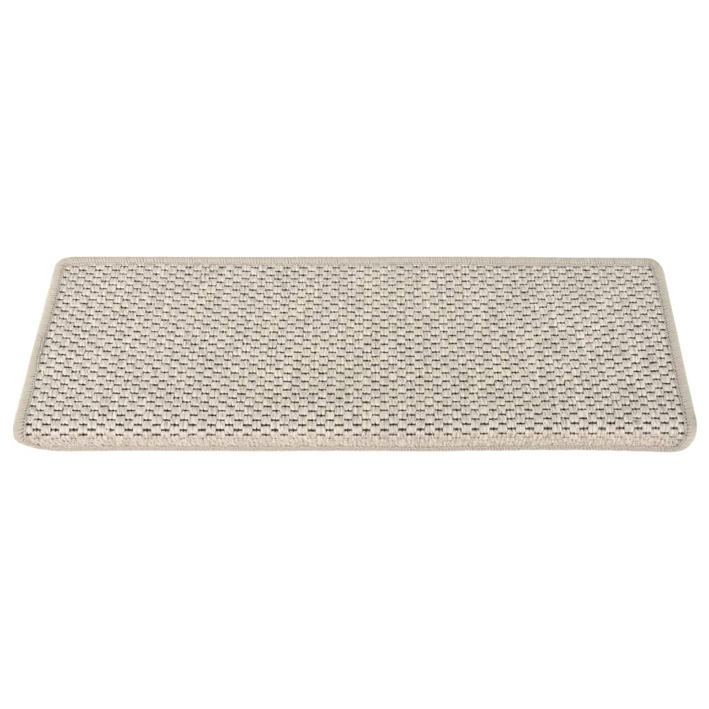 vidaXL Tapis d'escalier autocollants 15 pcs 65x21x4 cm Argenté