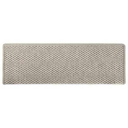 vidaXL Tapis d'escalier autocollants 15 pcs 65x21x4 cm Argenté
