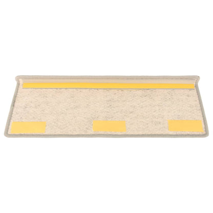 vidaXL Tapis d'escalier autocollants 15 pcs 65x21x4 cm Argenté