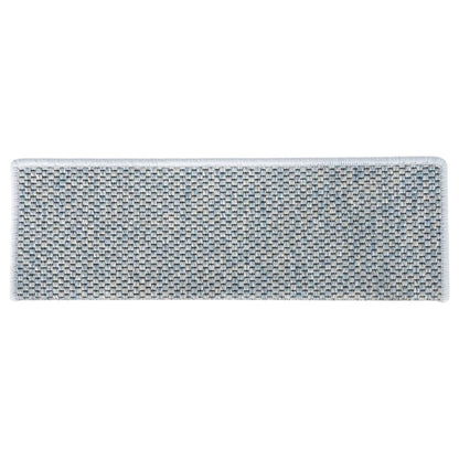 vidaXL Tapis d'escalier autocollants 15 pcs 65x21x4 cm Bleu