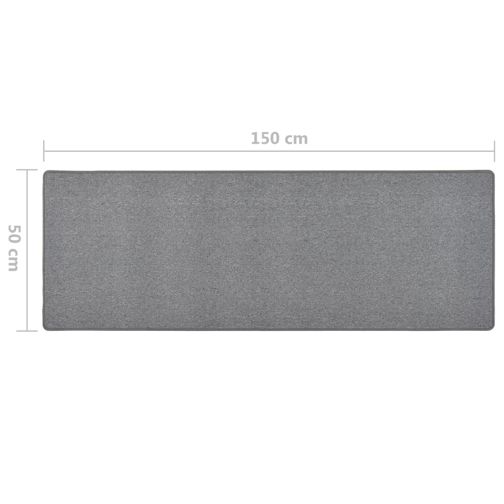 vidaXL Tapis de couloir Gris foncé 50x150 cm
