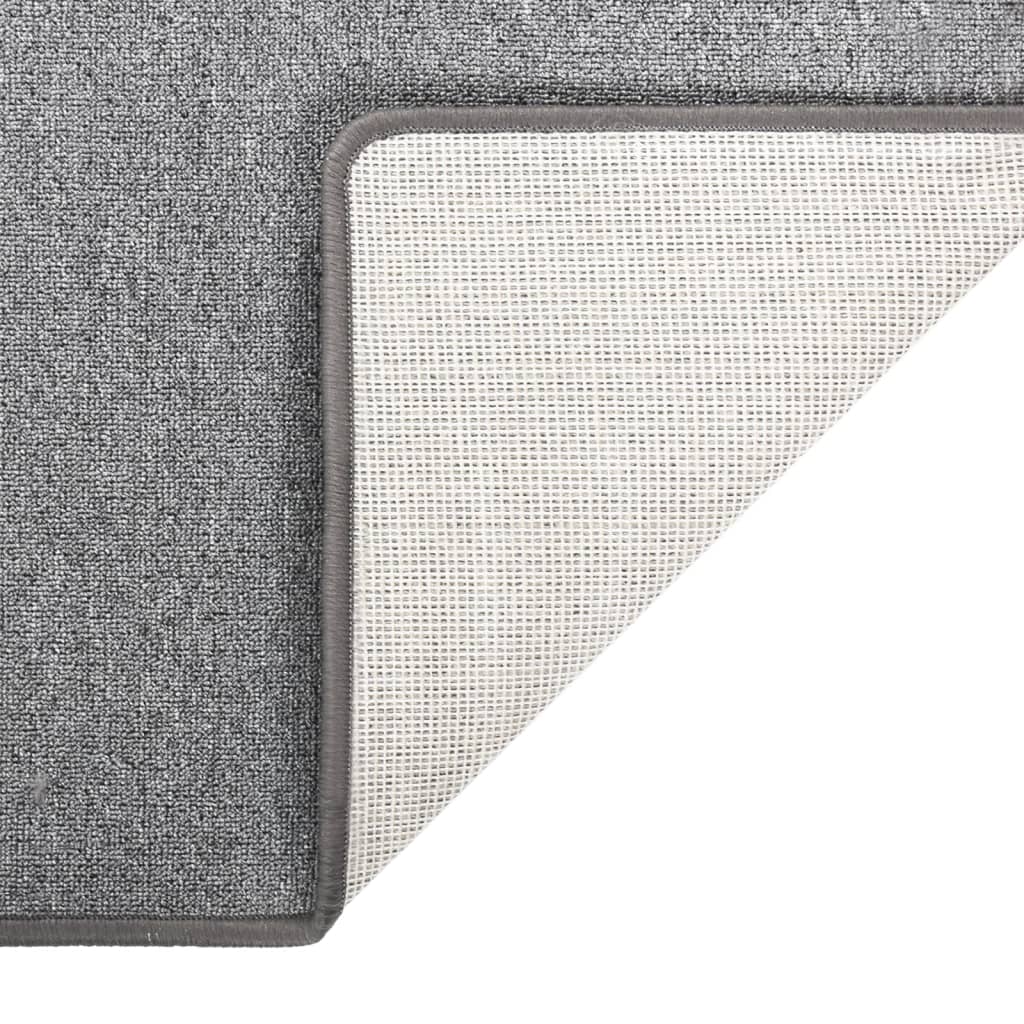 vidaXL Tapis de couloir Gris foncé 80x250 cm