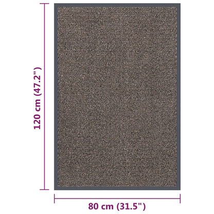 vidaXL Paillasson touffeté 80x120 cm Marron foncé