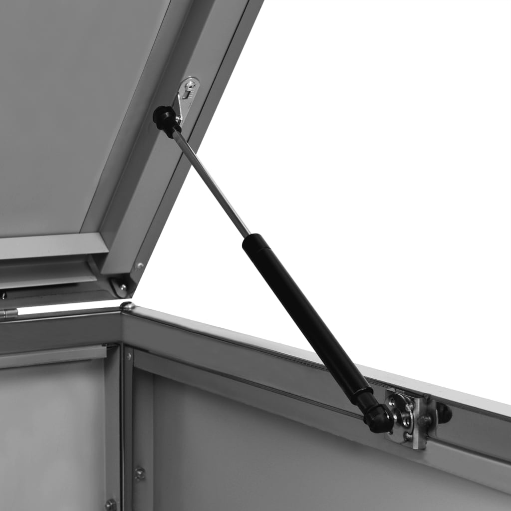 vidaXL Abri pour trois poubelles 207x77,5x112,5 cm Inox