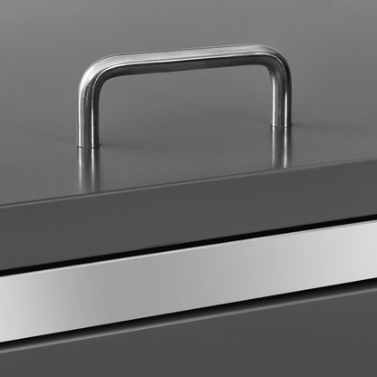 vidaXL Abri pour quatre poubelles 276,5x77,5x112,5 cm Inox