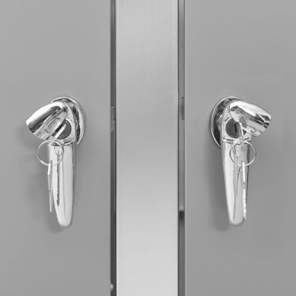 vidaXL Abri pour trois poubelles 207x77,5x112,5 cm Inox