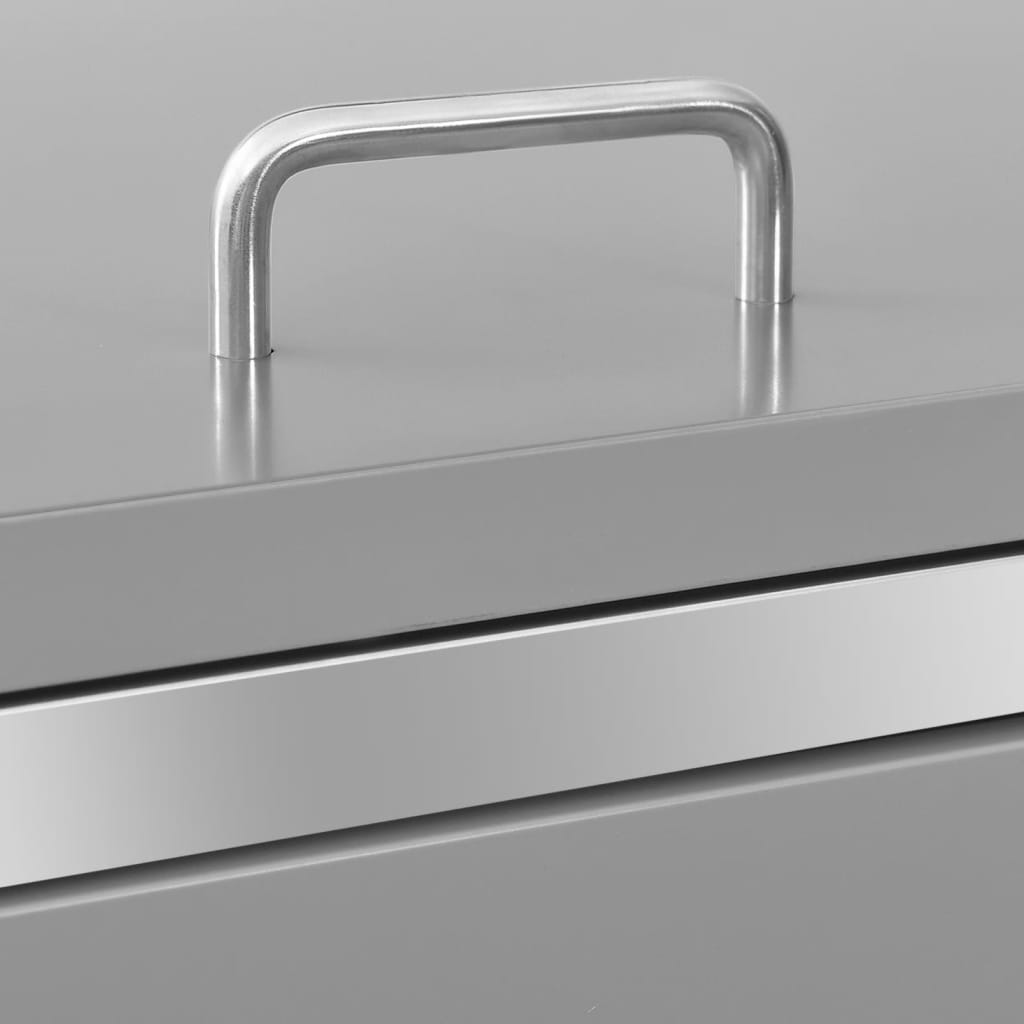 vidaXL Abri pour trois poubelles 207x77,5x112,5 cm Inox