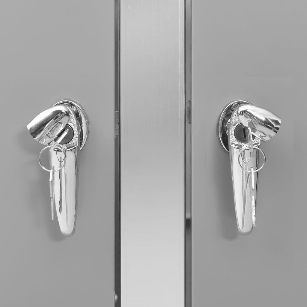 vidaXL Abri pour quatre poubelles 276,5x77,5x112,5 cm Inox