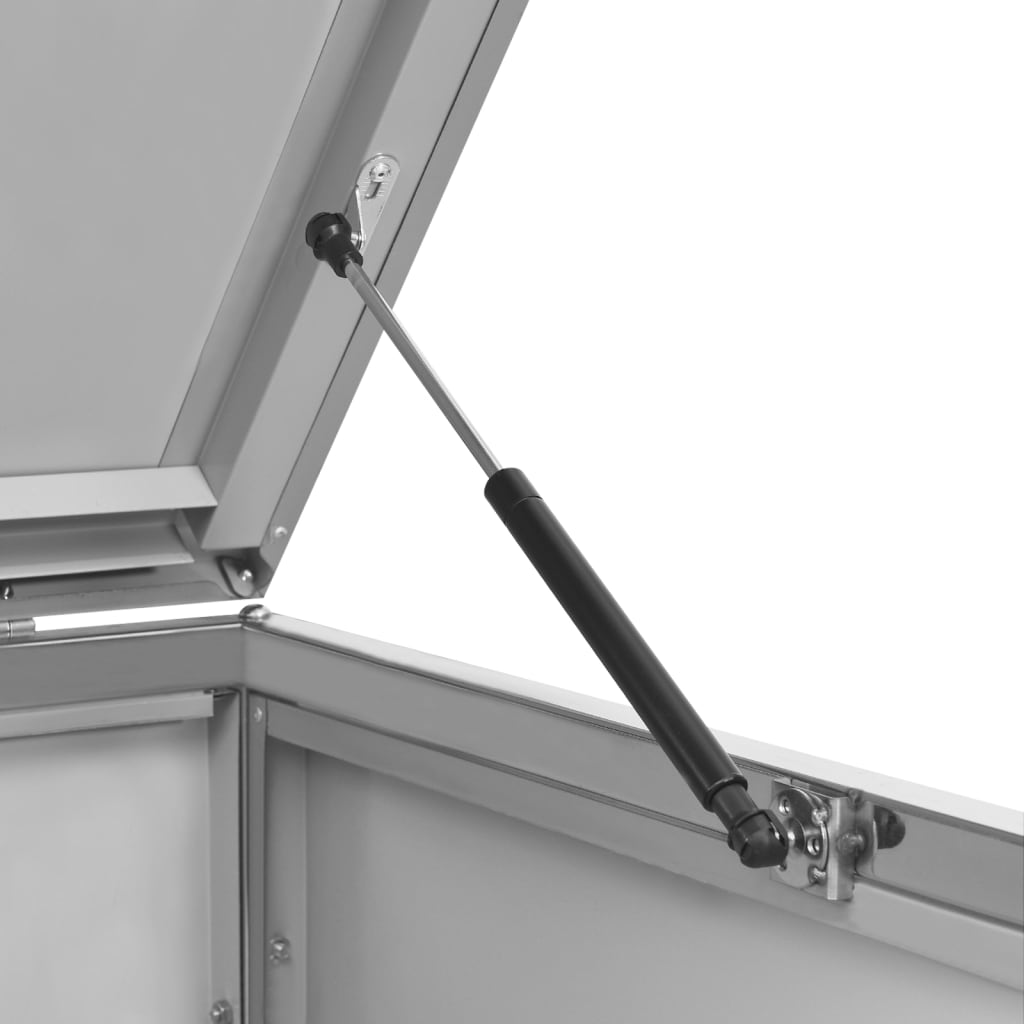 vidaXL Abri pour quatre poubelles 276,5x77,5x112,5 cm Inox