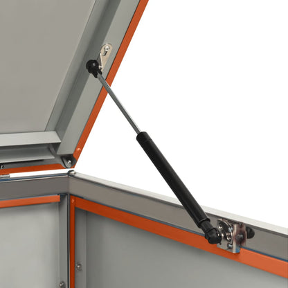vidaXL Abri pour deux poubelles 138x77,5x112,5 cm Inox