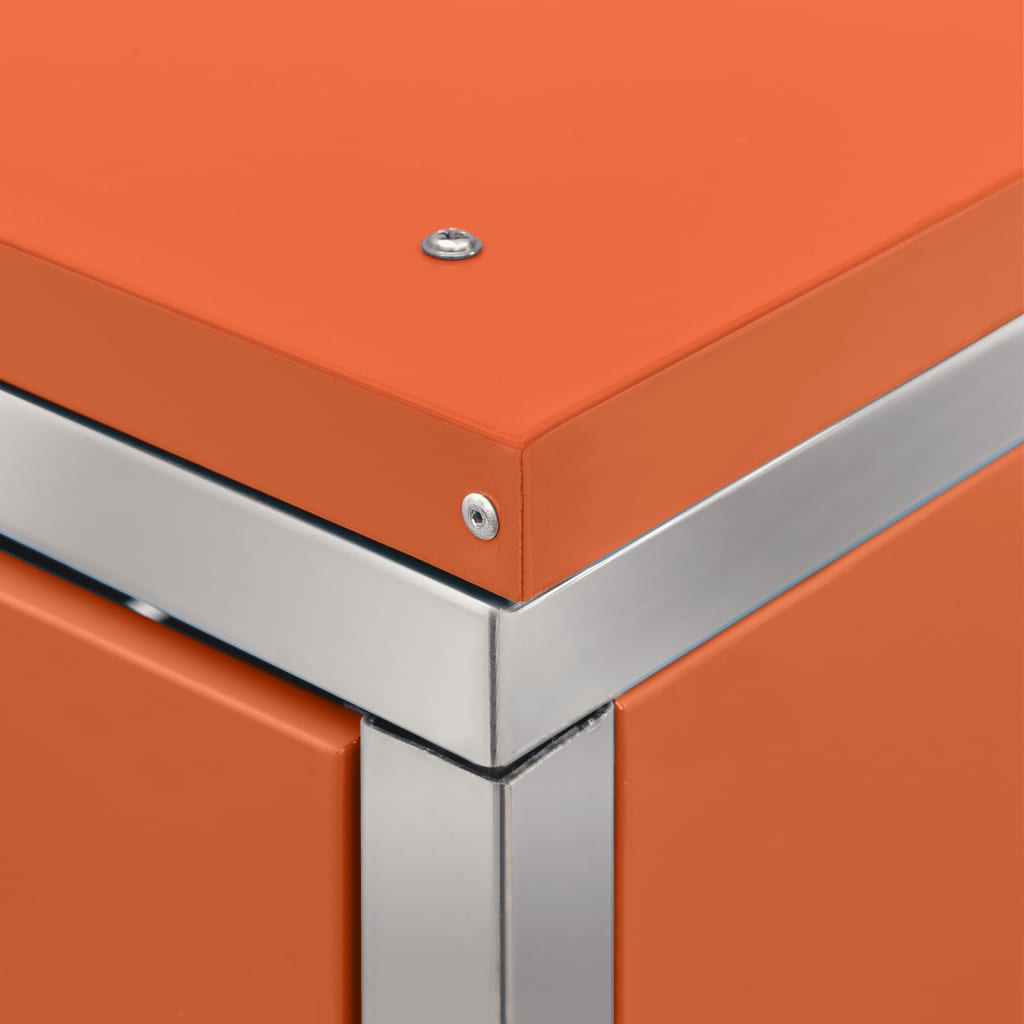 vidaXL Abri pour deux poubelles 138x77,5x112,5 cm Inox
