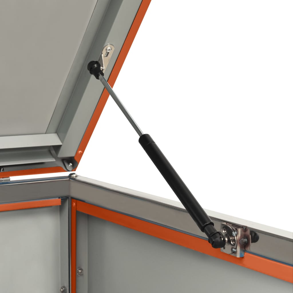 vidaXL Abri pour trois poubelles 207x77,5x112,5 cm Inox
