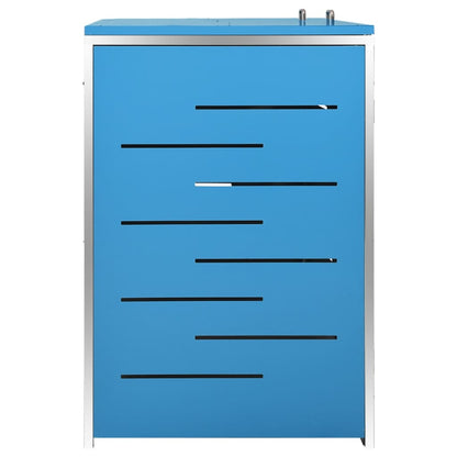 vidaXL Abri pour deux poubelles 138x77,5x115,5 cm Inox
