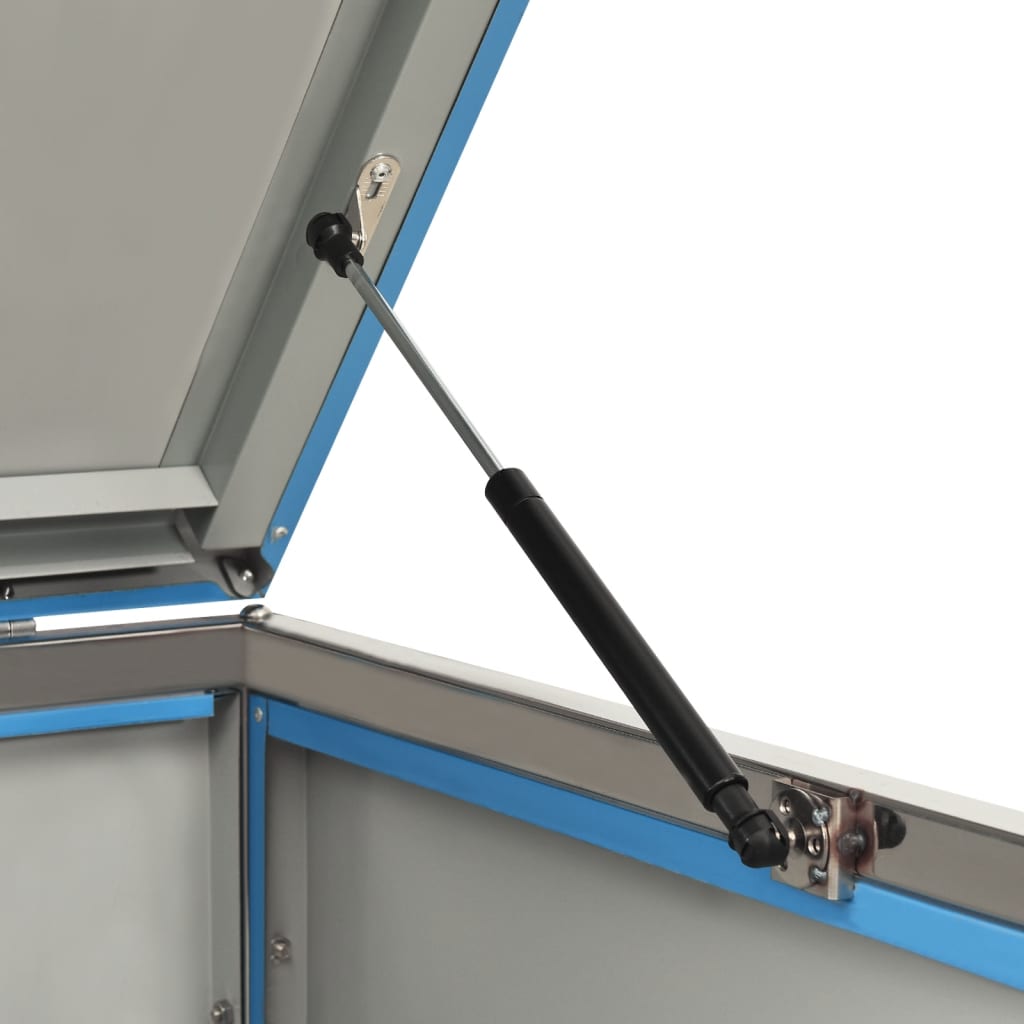 vidaXL Abri pour deux poubelles 138x77,5x115,5 cm Inox