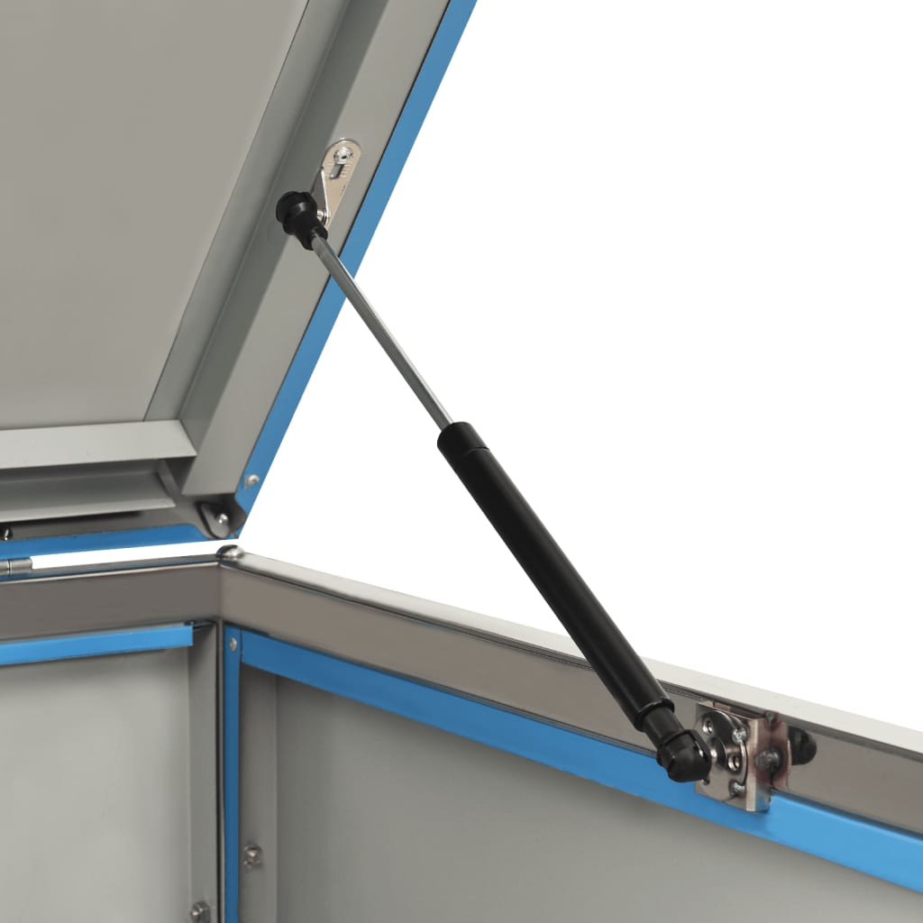 vidaXL Abri pour trois poubelles 207x77,5x112,5 cm Inox