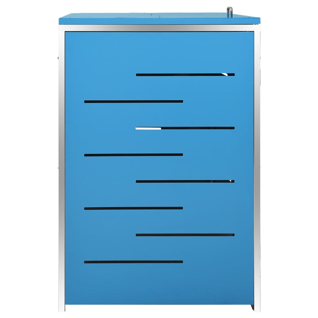 vidaXL Abri pour quatre poubelles 276,5x77,5x112,5 cm Inox