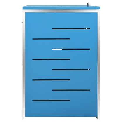 vidaXL Abri pour quatre poubelles 276,5x77,5x112,5 cm Inox