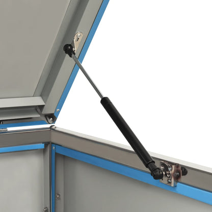vidaXL Abri pour quatre poubelles 276,5x77,5x112,5 cm Inox